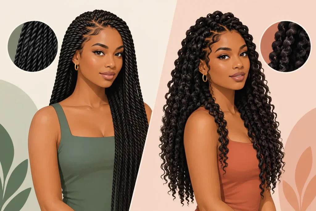 Senegalese Twists vs Passion Twists: Which Fits?
